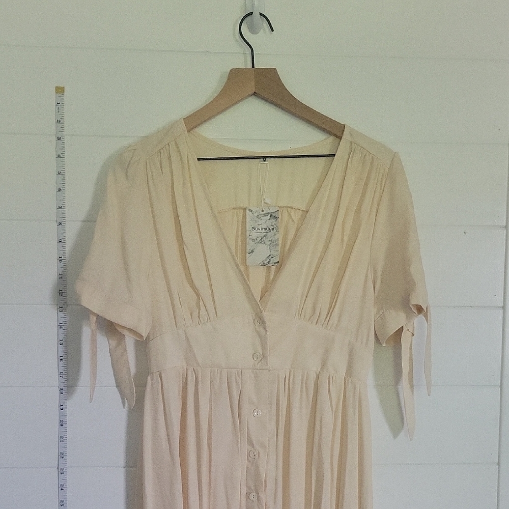NWT Cream Button-Down Dress